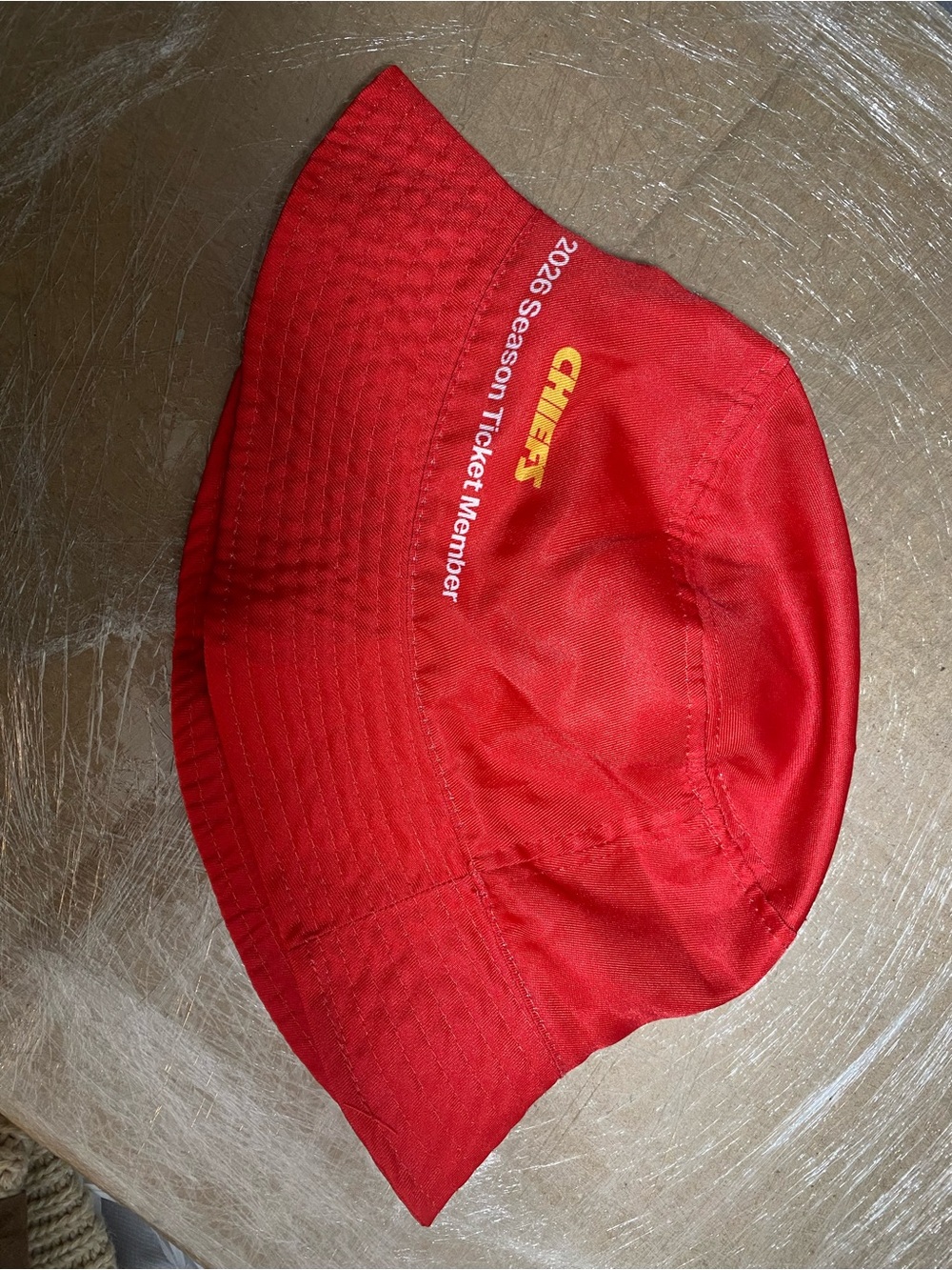 Kansas City Chiefs NFL Red Bucket Hat - 2026 Season Ticket Member